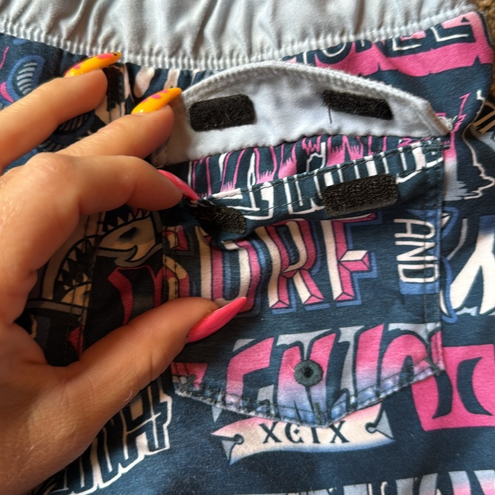 Hurley | Multicolor Graphic Board Shorts with Mesh - Picture 8 of 10